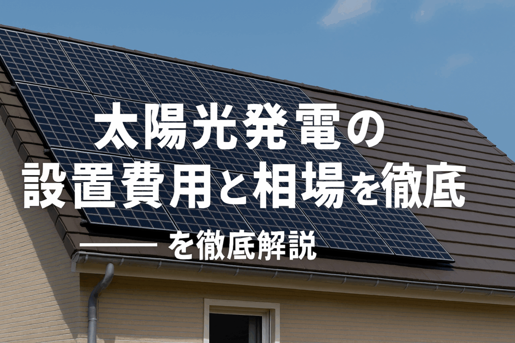 2025年最新版】太陽光発電の設置費用と相場を徹底解説 - 岡山の太陽光 2025年最新版】太陽光発電の設置費用と相場を徹底解説 - 岡山の太陽光